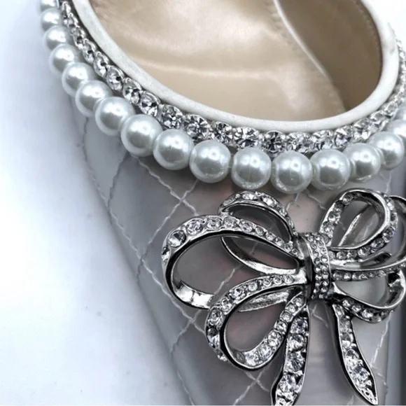 NWOT Mach & Mach Bow of Elizabeth heels. Size 38.5 - Picture 5 of 10